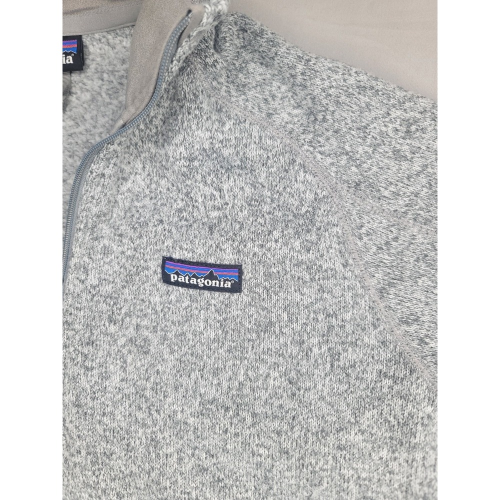 Patagonia Better Sweater 1/4 Zip Womens Large Gray Fleece Pullover Worn Wear - Picture 4 of 12